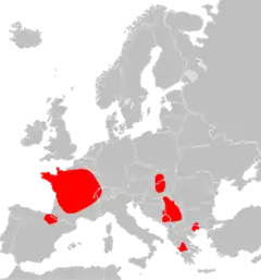 Distribución de M. alcathoe.