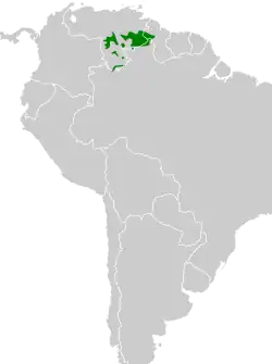 Distribución geográfica del tororoí flautista.