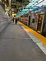 Un tren NJ Transit de varios niveles en la estación Newark Penn