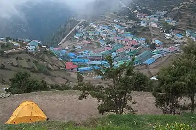 Namche bazaar desde arriba