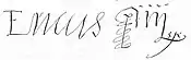 Firma de Erico XIV de Suecia