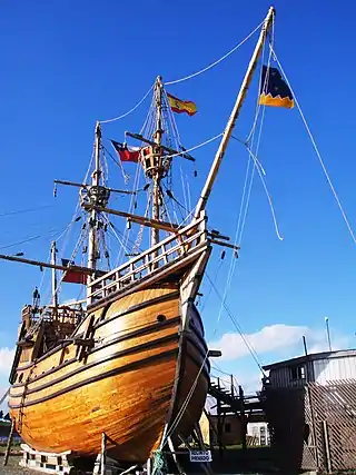 Réplica de la nao Victoria de Hernando de Magallanes en el Museo Nao Victoria de Punta Arenas.