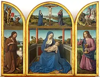 Retablo de la Cartuja de Certosa, de Jean Bourdichon, ca. 1500.