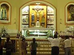 Restos de Santa Narcisa de Jesús en su santuario en Nobol.