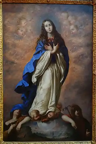 Inmaculada con dos figuras alegóricas