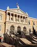 Fachada hacia la calle Recoletos, Biblioteca Nacional de España.