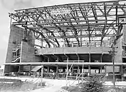 Teatro Nacional de Cuba durante su construcción.