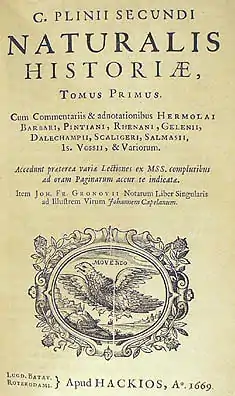 Edición moderna de la Historia Natural de Plinio el Viejo. El libro III es el que contiene más referencias a Hispania.