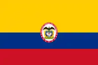 Bandera de la República de los Estados Unidos de Colombia.