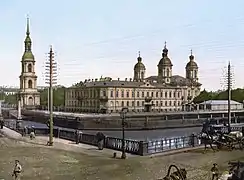 Vista de la Catedral Naval de San Nicolás, fotolitografía de la década de 1890