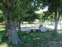 Pilón de la Nacivera, en Navas del Madroño (Cáceres), en la cañada real extremeña, histórico abrevadero mesteño.