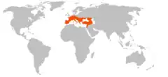 Mapa de distribución de N. anomalus