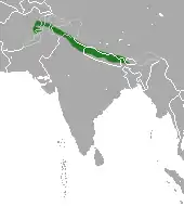 Distribución del langur gris de Nepal