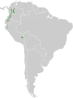 Distribución geográfica del mosquero hermoso.