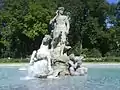 Fuente de Neptuno en el Jardín Botánico de Múnich