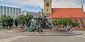 Fuente de Neptuno, cerca Alexanderplatz