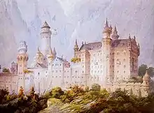 Boceto para el castillo de Neuschwanstein (c. 1883)