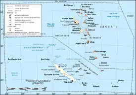 Islas Matthew y Hunter al este de Nueva Caledonia y al sur de Vanuatu