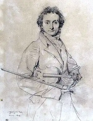 El violinista Niccolo Paganini (1819).