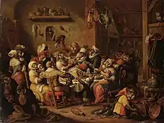 Fiesta de los monos (1686), de Nicolaes van Verendael, Galería de Pinturas de los Maestros Antiguos, Dresde