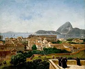 Vista de la colina de San Antonio (1816), Río de Janeiro, Museo Nacional de Bellas Artes  de Brasil.