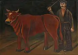 Niko Pirosmanashvili, Farmer with a Bull, 1916