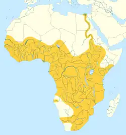 Área de distribución de V. niloticus