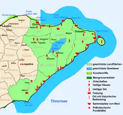 El parque se localiza en la punta este de Timor