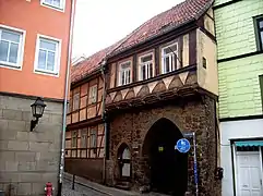 Casa en Nordhausen (Alemania) con la galería superior en saledizo