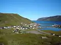 Vista del pequeño pueblo de pescadores de Skarsvåg.