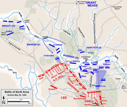 Acciones durante el 24 de mayo de 1864      Confederación     Unión