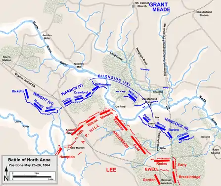 Acciones durante el 25-26 de mayo de 1864      Confederación     Unión