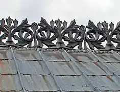 Detalle del tejado de Notre Dame de París antes del incendio de 2015