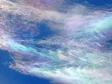 Nubes iridiscentes en la sierra de Gredos (Ávila, España)
