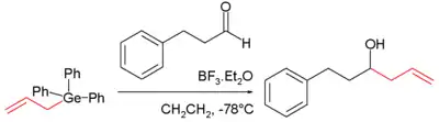 Adición nucleófila con organogermanio