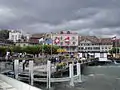 Nyon visto desde el Lago de Ginebra