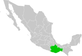 Localización de Oaxaca en México