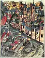 Sitio de Kozelsk en 1238, miniatura del siglo XVI.