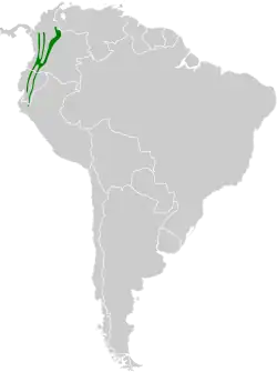 Distribución geográfica del pitajo negro.