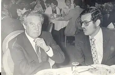 Octavio Paz y Heminio Martínez en Mazatlán, 29 de marzo de 1985.