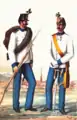 Oficial y soldado 1860-1867.