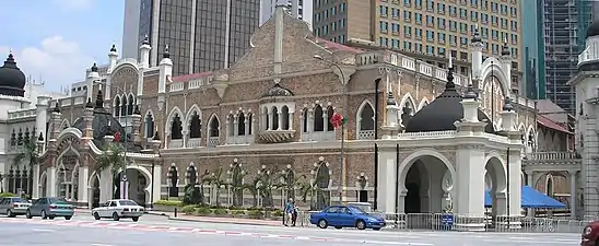 Antiguo ayuntamiento de Kuala Lumpur (1896-1904), obra de Hubback