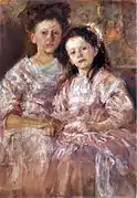 Two girls cuddling (1906)