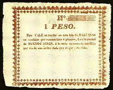 Un Peso, utilizado durante la administración de Vernet.