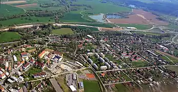 Opatovice nad Labem desde el aire