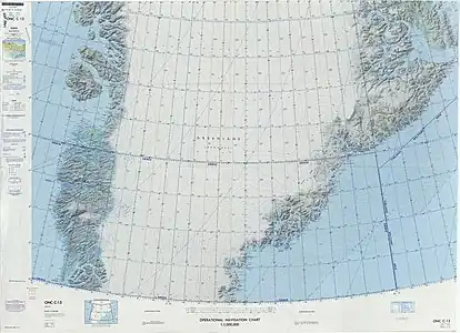 Sección del mapa de Groenlandia