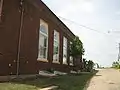 Semi-circular fanlight windows with brick divides, People's State Bank (Orangeville, Illinois)