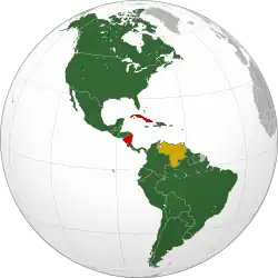      Estados miembros     Estados miembros retirados     Estados miembros en disputa