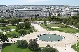 Estanque circular (al fondo el actual museo de Orsay).