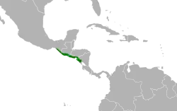 Distribución geográfica de la chachalaca ventriblanca.